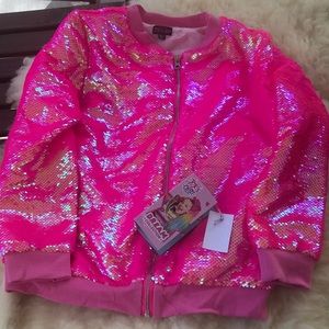 jojo siwa pink sequin jacket